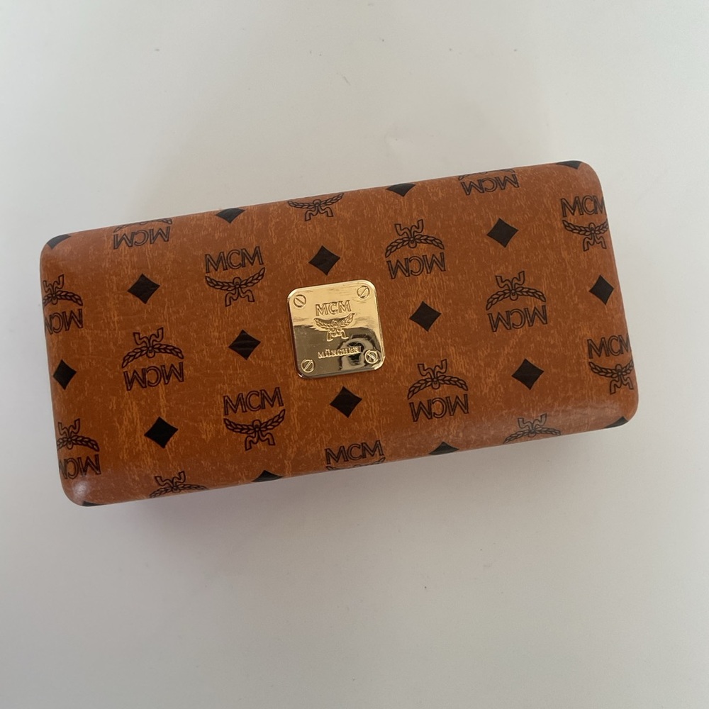 MCM Leather Wrapped Logo Hard Shell Case